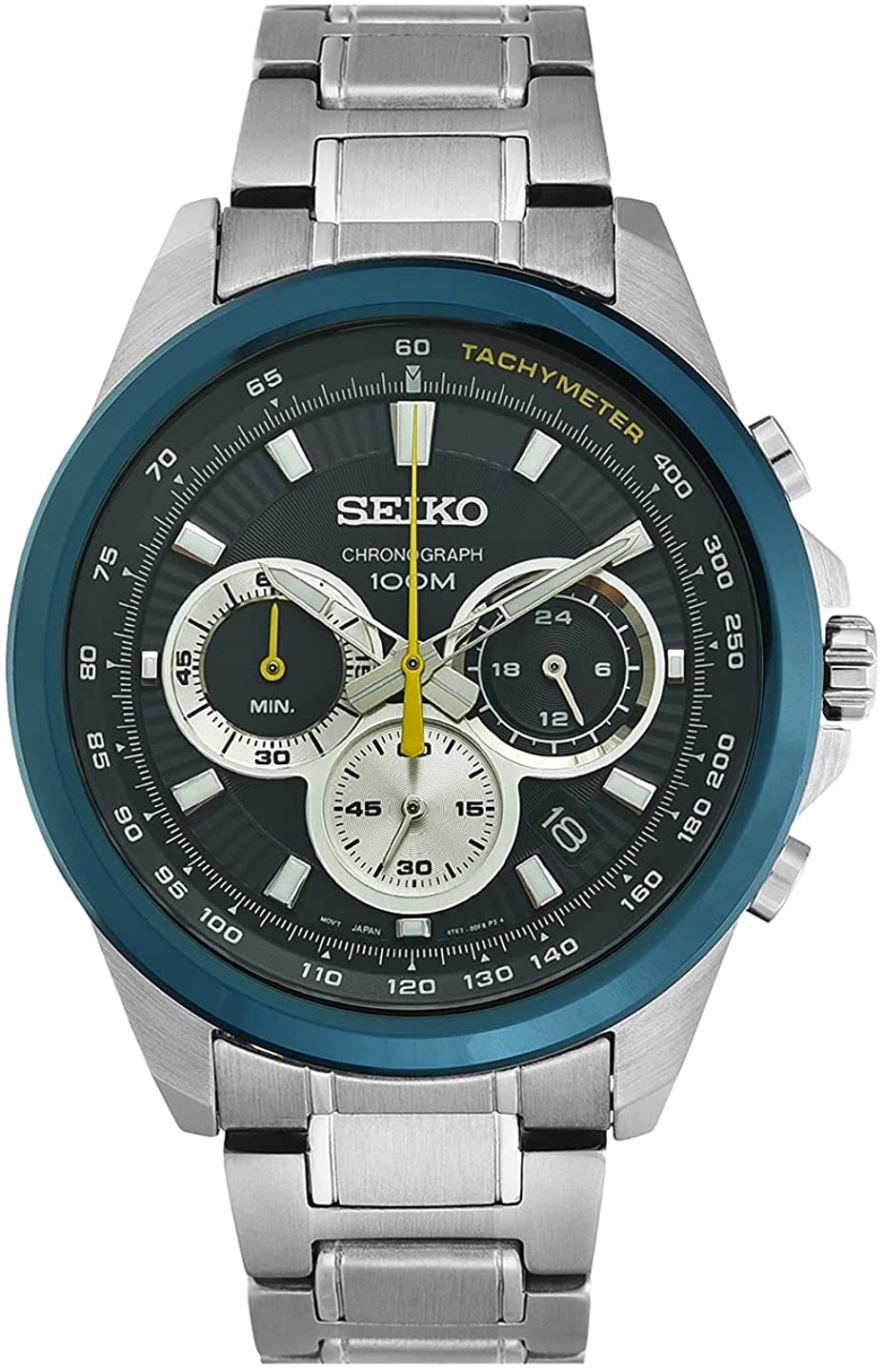 SEIKO Extreme Sense 3-Eye Chronograph Men's Watch (SSB251P1)-Blue/45mm  SEIKO 極速感三眼計時男性手錶(SSB251P1)-藍色/45mm